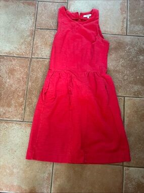 Madewell Bright Red Sleeveless Fit-and-Flare Dress